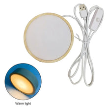 Load image into Gallery viewer, Large Surface LED Light Base Display Stand - Warm light and Cool Light USB - 8 Cm Diameter