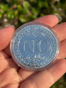 Yes or No Decision Making Oracle Coin - Silver