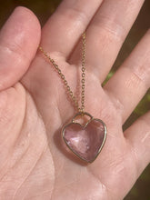 Load image into Gallery viewer, Faceted Crystal Heart Necklace - Amethyst