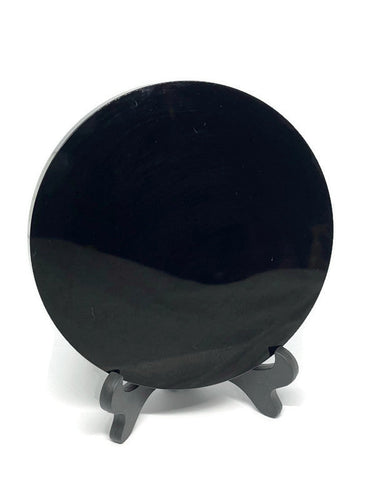 Black Obsidian Scrying Mirror (10cm)