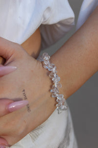 Clear Quartz Crystal Stretch Bracelet