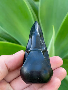 Carved Black Obsidian Crystal Raven Skull