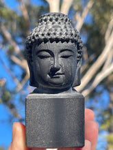 Load image into Gallery viewer, Black Obsidian Carved Buddha Statue