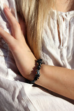Load image into Gallery viewer, Snowflake Obsidian Stretch Bracelet