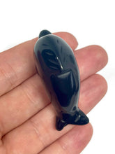 Load image into Gallery viewer, 2” Black Agate Dolphin Carving