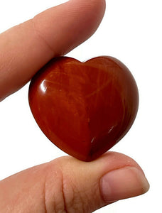 One (1) Red Jasper Heart