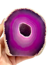 Load image into Gallery viewer, Large A Grade Sparkling Pink Agate Druze Geode Cave