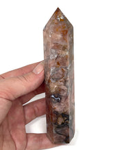 Load image into Gallery viewer, Large A Grade Pink Agate Druzy Polished Generator Point