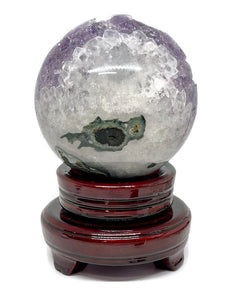 Amazing AAA 9.8 Cm Amethyst Geode Crystal Sphere