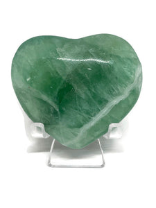 Green Fluorite Crystal Heart