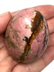 Beautiful 5 Cm Pink Rhodonite Egg