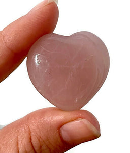 One (1) Brazilian Rose Quartz Crystal Heart