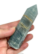 Load image into Gallery viewer, Premium Quality Blue Onyx Aquatine Calcite Generator Point