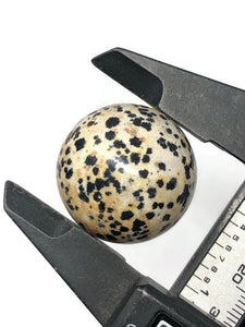 One (1) 25 to 30 mm Dalmatian Jasper Sphere