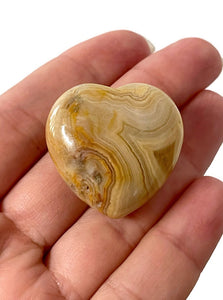 One (1) Crazy Lace Agate Heart