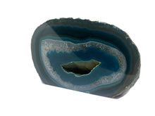 Load image into Gallery viewer, XL Sparkling Teal Blue Agate Druze Geode Cave