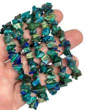 Load image into Gallery viewer, Natural Azurite Chrysocholla Crystal Chip Bracelet