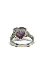 Load image into Gallery viewer, Premium Quality Purple Lepidolite Mica Heart Ring