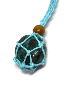 Macrame Crystal Keeper Pouch Necklace